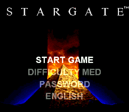 Stargate (Europe) (En,Fr,De) Title Screen